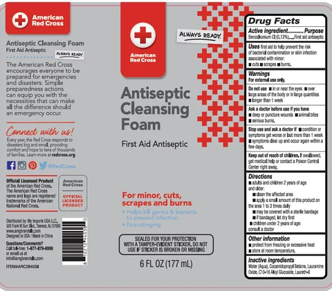 AMERICAN RED CROSS ANTISEPTIC CLEANSING FOAM 포장