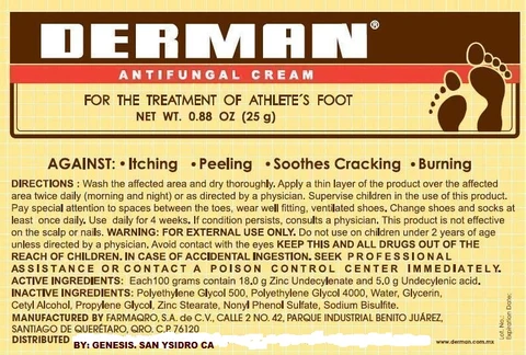 DERMAN ANTIFUNGAL 포장
