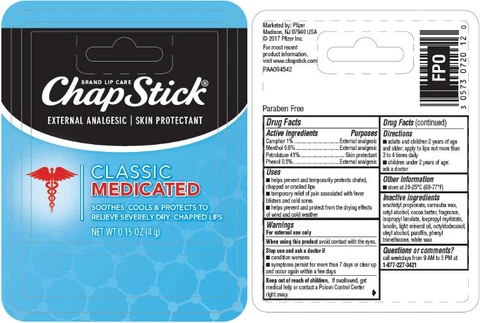 CHAPSTICK MEDICATED 포장
