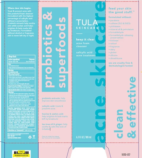 Tula Skincare Keep It Clear Acne Foam Cleanser 포장