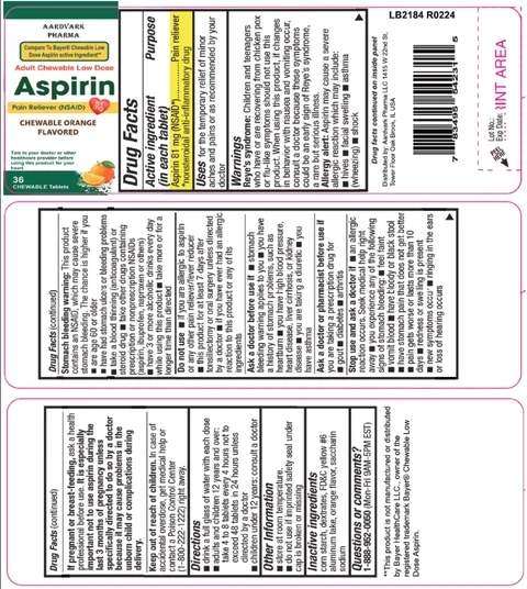 Aspirin 81mg 포장