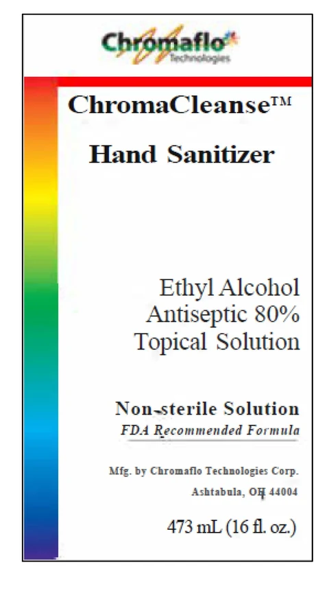 ChromaCleanse Hand Sanitizer packaging