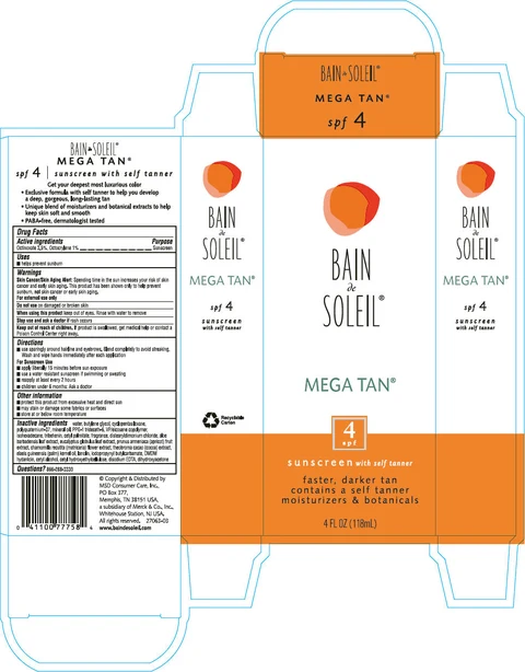 Bain de SoleilMega Tan SPF 4 포장