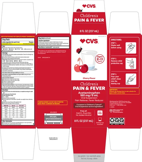 Childrens Pain and Fever packaging
