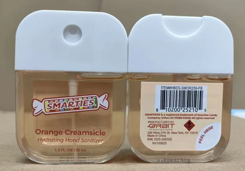 Smarties Hand Sanitizer Orange Creamsicle 포장