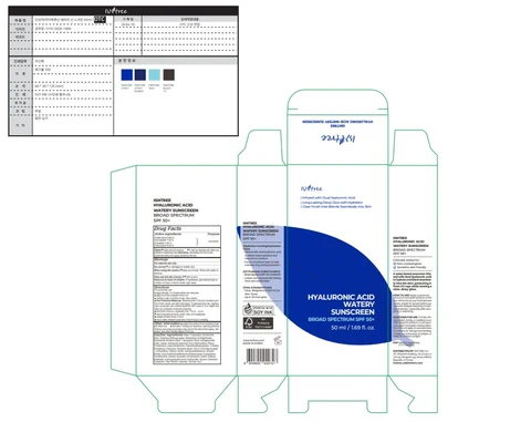 ISNTREE HYALURONIC ACID WATERY SUNSCREEN packaging
