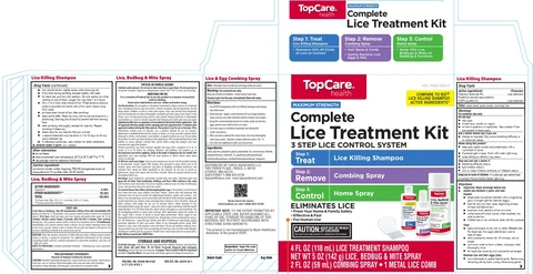Topcare Complete Lice Treatment Kit packaging