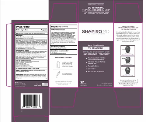Shapiro MD 5% Minoxidil Hair Regrowth Treatment for Men 포장