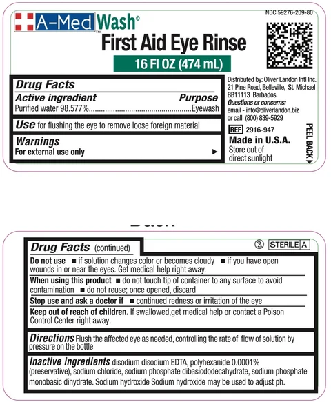 A-Med brand First Aid Eye and Skin-Rinse 포장
