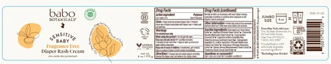 Babo Botanicals Sensitive Baby Fragrance Free Diaper Rash 포장