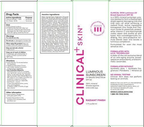 Luminous Sunscreen SPF 50 packaging