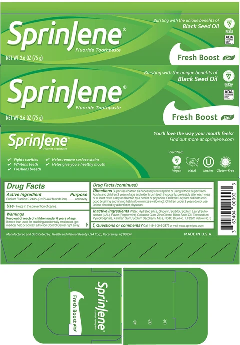 SprinJene Fresh Boost packaging