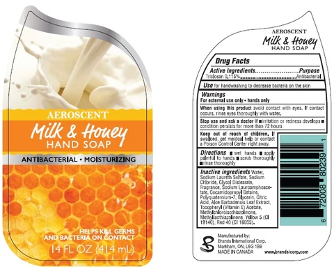 AEROSCENT Milk and Honey Antibacterial Moisturizing 포장