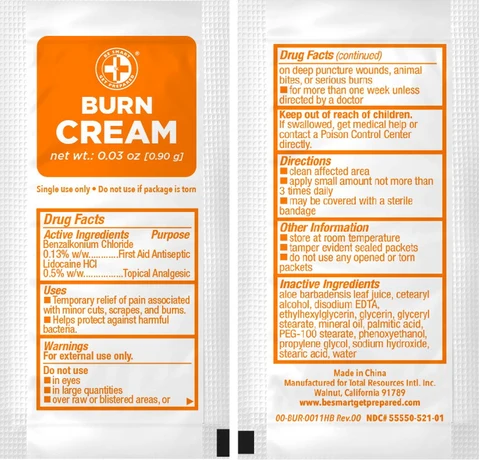 Be Smart Get Prepared Burn Cream 포장