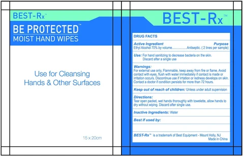 BEST-Rx Moist Hand Wipes 포장