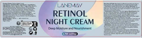 Retinol Night Cream packaging