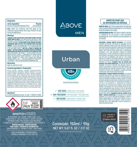Antiperspirant Above Urban 포장