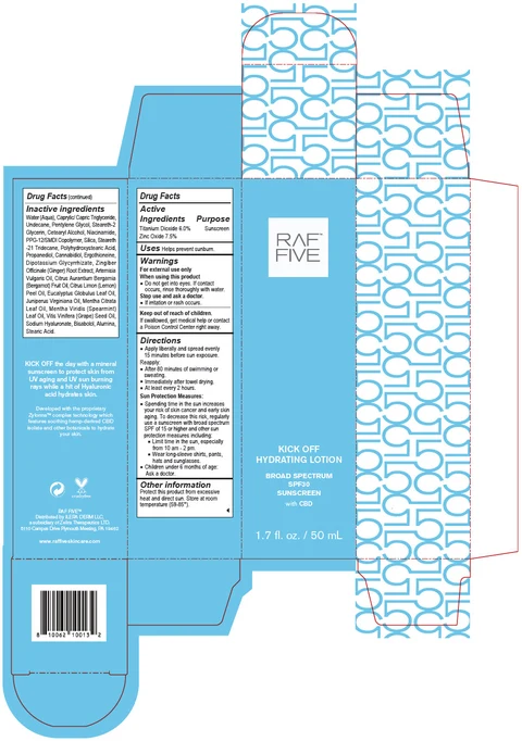 RAF Five - Kick Off Hydrating BROAD SPECTRUM SPF30 SUNSCREEN 포장