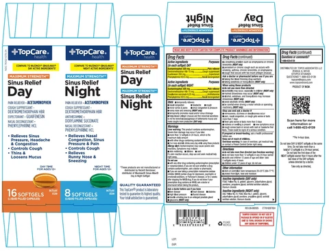 MAXIMUM STRENGTH Sinus Relief Day and Night SOFTGELS - 24 ct 포장