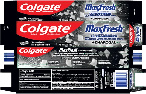 Colgate MaxFresh Charcoal 포장
