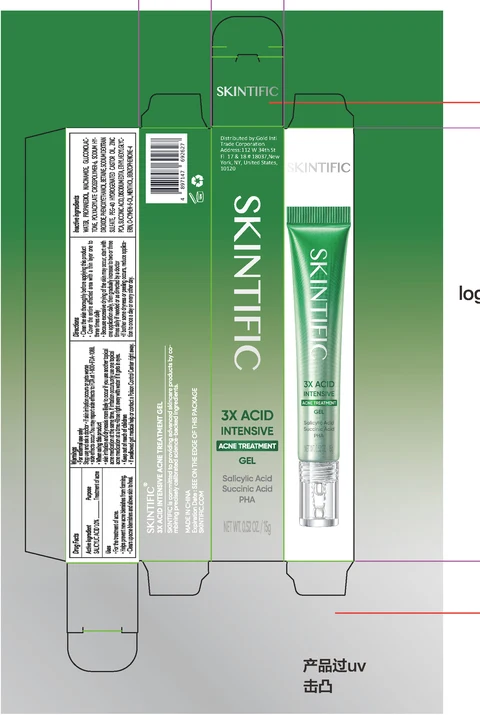 SKINTIFIC 3X ACID INTENSIVE ACNE TREATMENT 포장