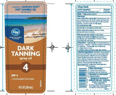 KROGER SPF 4 TANNING OIL 포장