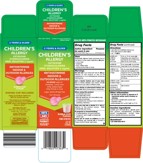 Rite Aid childrens allergy relief packaging