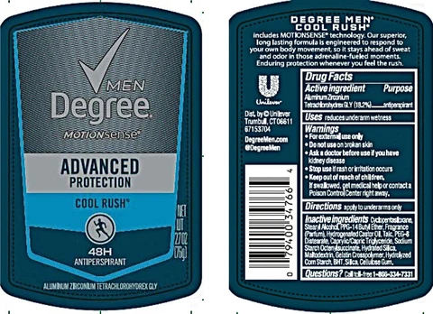 DegreeMen MotionSense Cool Rush 48H Antiperspirant 포장