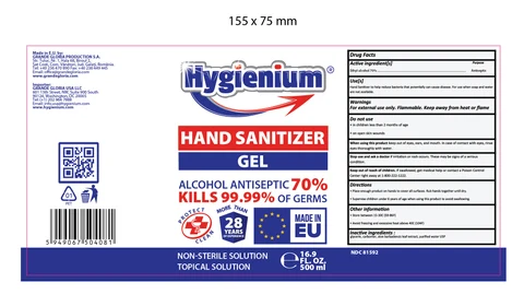 Hygienium Hand Sanitizer 포장
