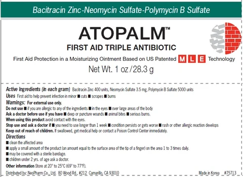 Atopalm First Aid Triple Antibiotic 포장