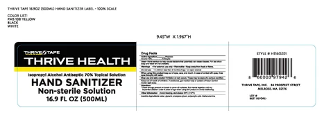 Thrive Tape Hand Sanitizer packaging