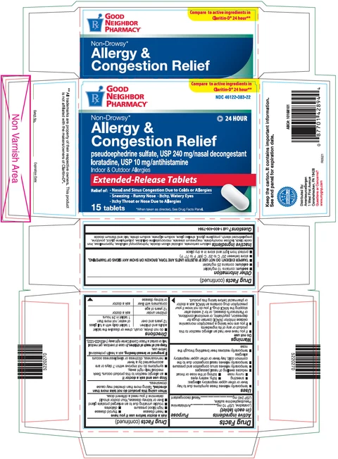 Loratadine and Pseudoephedrine packaging
