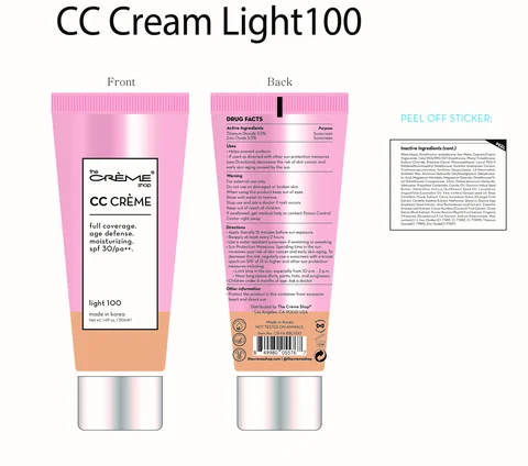 CC Cream Light100 packaging