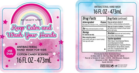 Antibacterial Hand Wash for Kids Cotton Candy Scented 포장