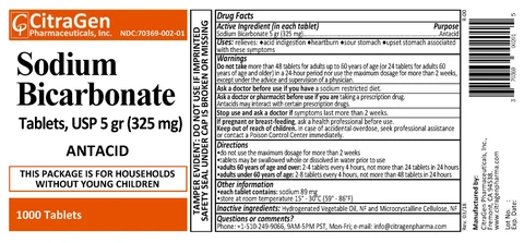 Sodium Bicarbonate5 gr (325 mg) 포장