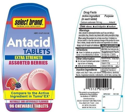 Select Brand Antacid Assorted Berries 포장