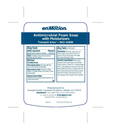 enMotion Antimicrobial Foam with Moisturizers Tranquil Aloe packaging