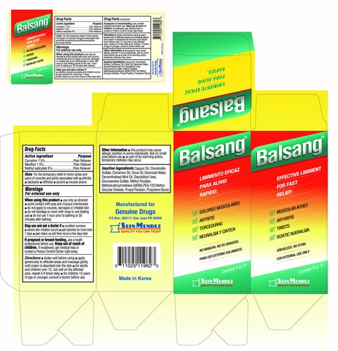Balsang Pain Relief 포장