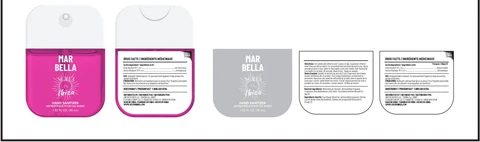HAND SANITIZER MAR BELLA 포장