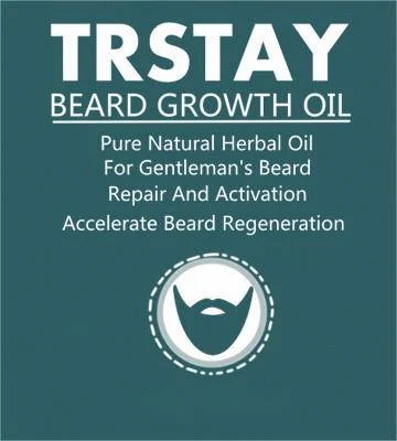 Trstay Beard Growth Oil packaging