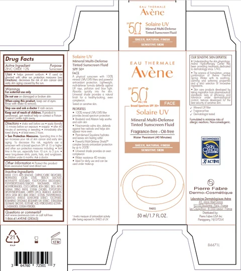Avene Solaire UV Tinted Mineral SunscreenSPF 50 PLUS 포장