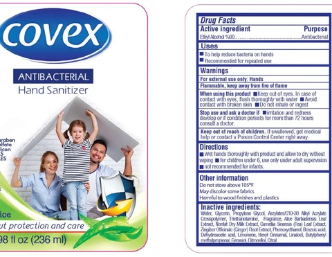 Covex Antibacterial Hand Sanitizer, FRESH ALOE 포장