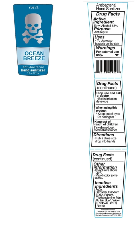 RUE21 Ocean Breeze Antibacterial Hand Sanitizer 포장