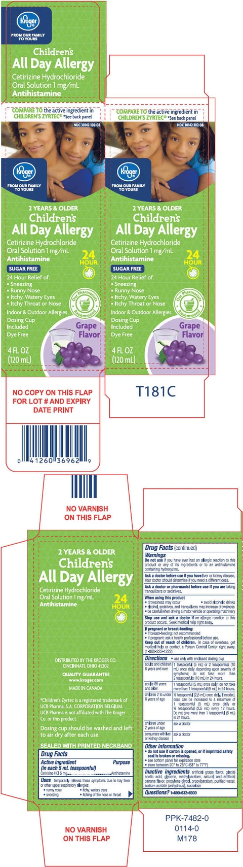 Childrens All Day Allergy packaging
