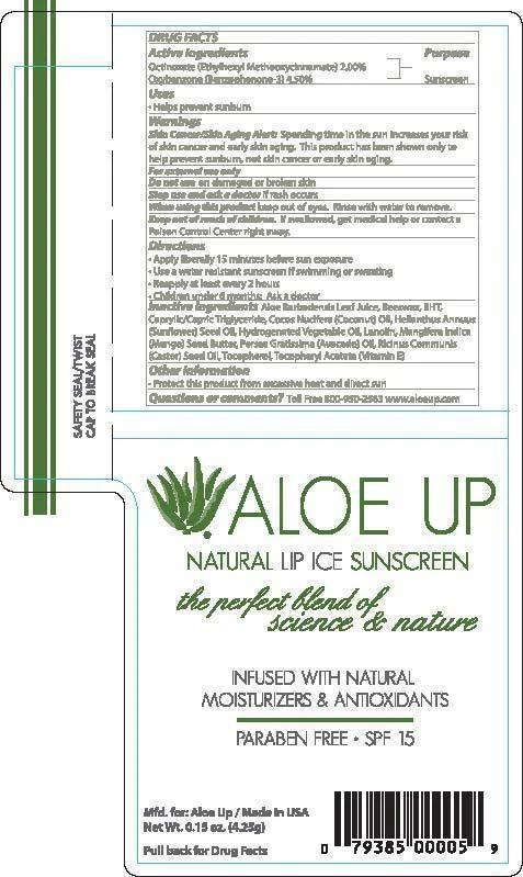 ALOE UP NATURAL LIP ICE SUNSCREEN 포장