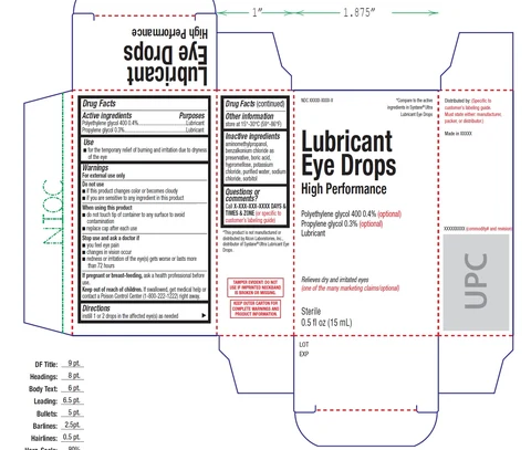 Lubricant Eye Drops High Performance packaging