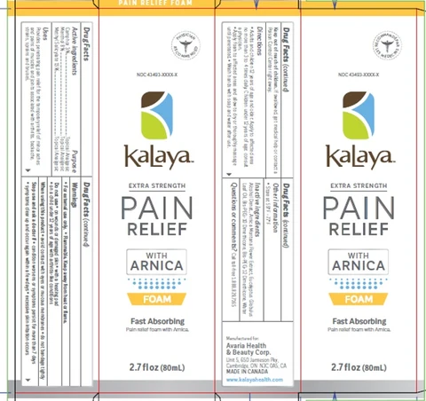 KALAYA EXTRA STRENGTH FOAMING PAIN RELIEF 포장