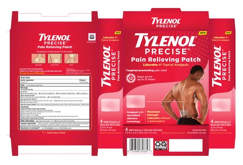 Tylenol Precise Pain Relieving Lidocaine 4% 포장