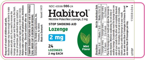Habitrol Nicotine Polacrilex Lozenge Mint packaging