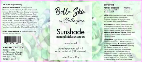 Sunshade Mineral Stick Sunscreen 포장